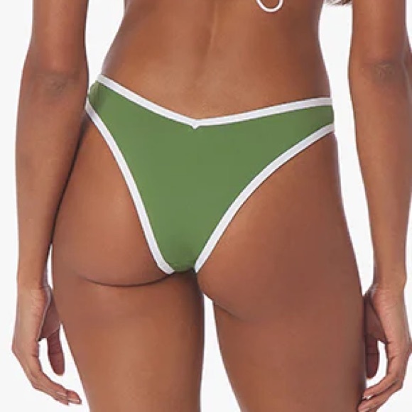 NWT WeWoreWhat Delilah Bikini Bottom Court Green Optic White - Picture 2 of 4